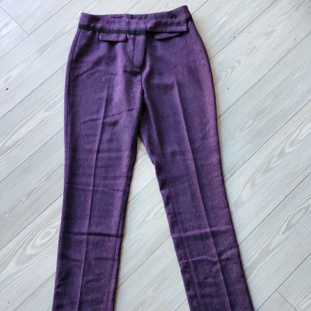 JW purple and black work pants size 6